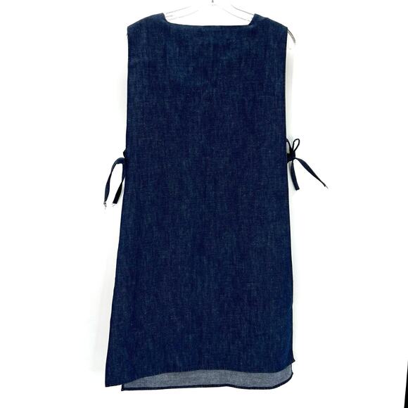 Denim women’s embroidered gardening apron - Picture 3 of 3